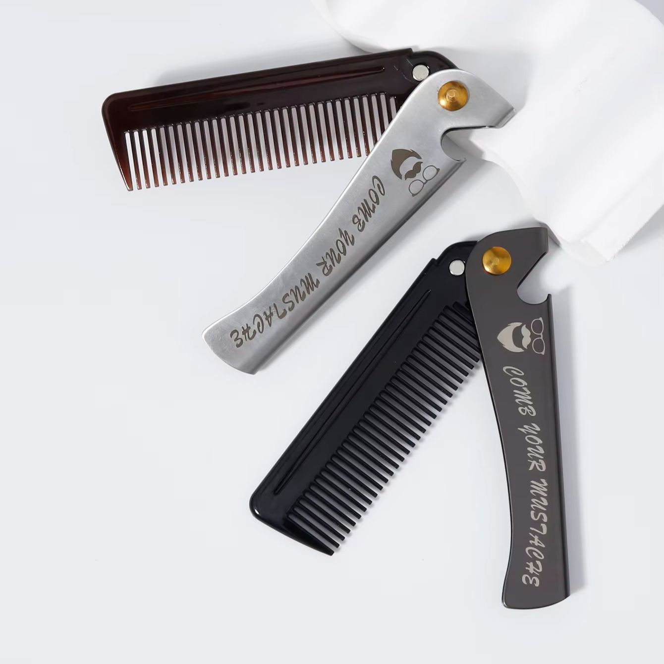 Comb Fine Tooth - Peigne de poche pliable, peigne à