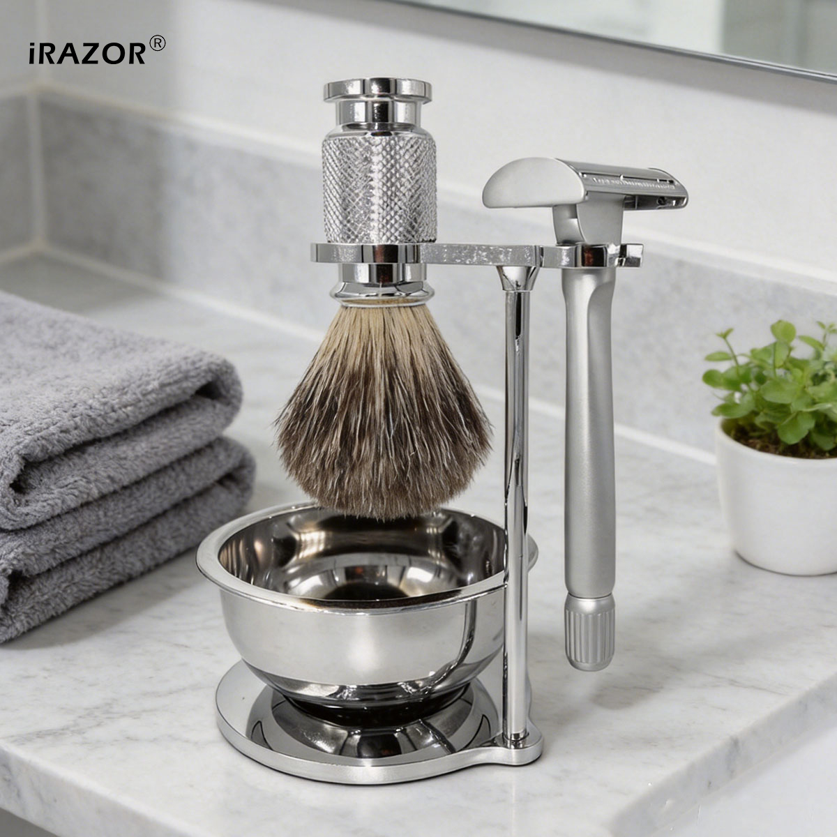 Shaving Brush Set - Kit de rasoir de sécurité à