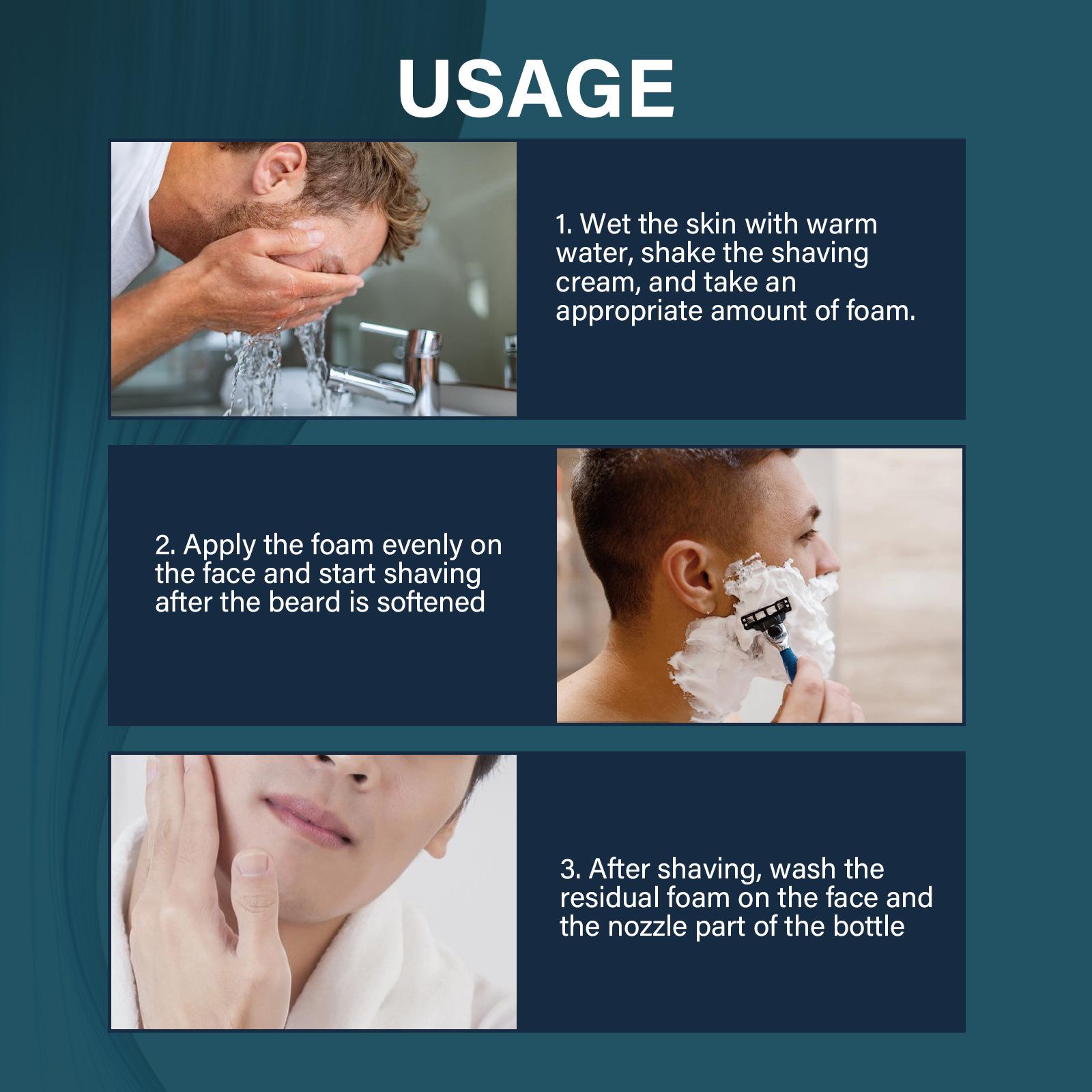 Men'S Grooming Facial - Mousse à raser apaisante pour hommes,