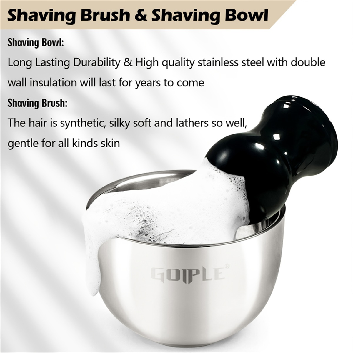 Kit de crème de soin pour le r - Shaving Brush Set avis et prix