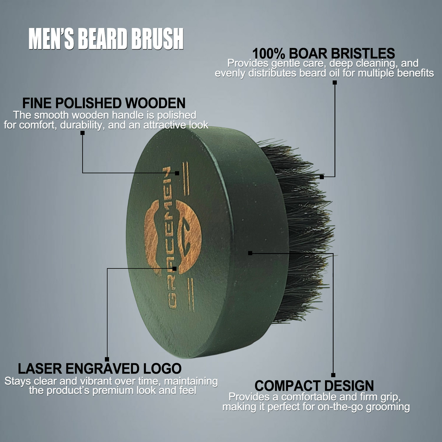 Brosse à barbe ronde pour homm - Men'S Grooming Facial avis et prix