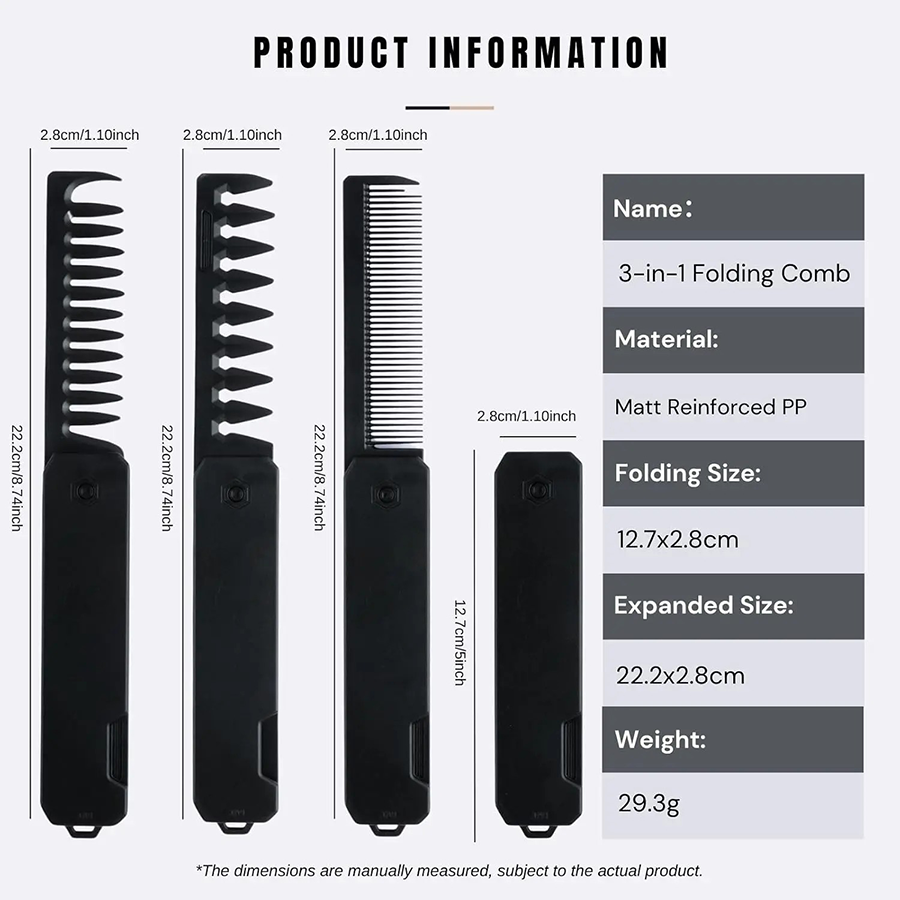 Brosse à cheveux de voyage 3 e - Comb Fine Tooth avis et prix
