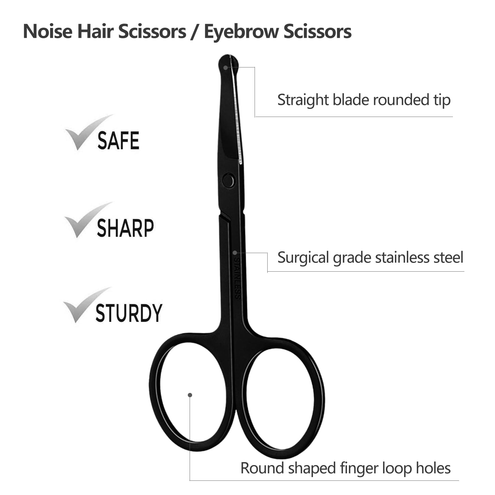 Ciseaux à sourcils avec peigne - Men'S Grooming Facial avis et prix